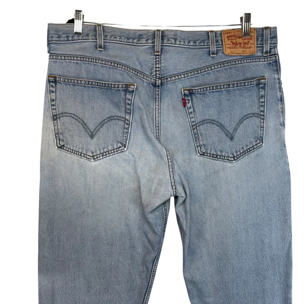 Levi's 505 Mens Jeans‎ Light Wash Regular Fit Denim Pants 90s Vintage 40x30